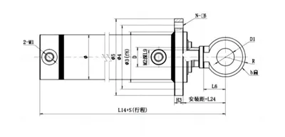 Pripojenie koncovej príruby Hydraulický pohon olejové valce