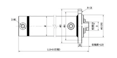 Štandardný hydraulický valec HSG s prírubou